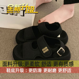 [Free Shipping] Platform Sandals With Open Toes To Pair With Skirts Roman-Style WomenS Outdoor Shoes 2026 New Model Thick-Soled Sandals With Velcro Straps