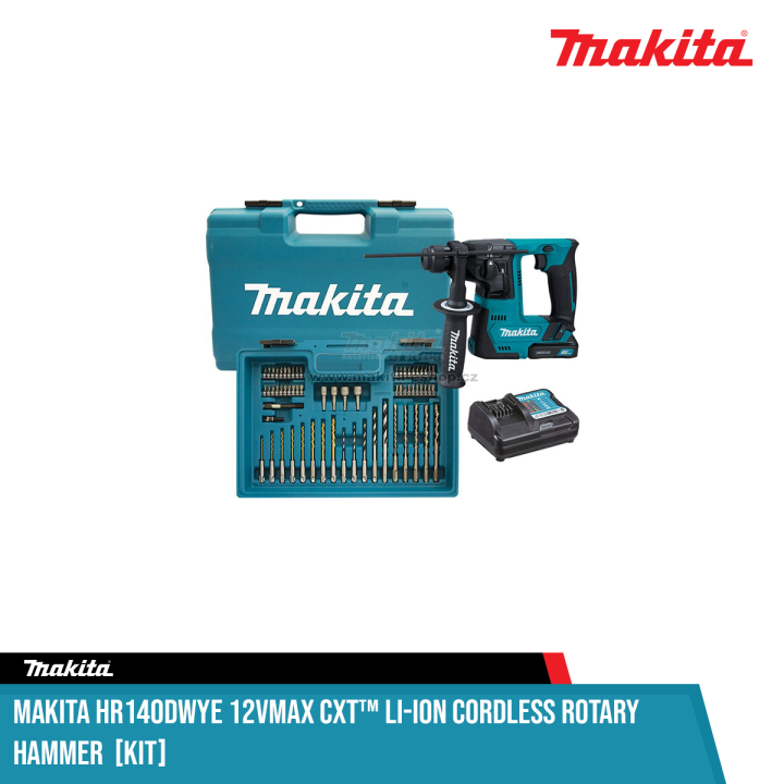 MAKITA HR140DWYE 12Vmax CXT™ LiIon Cordless Rotary Hammer [Kit
