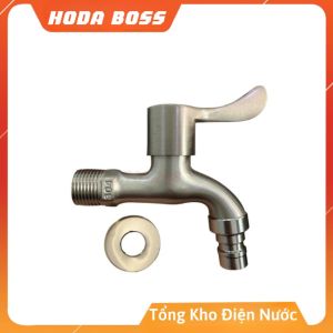 Vòi nước vòi hồ tay gạt Inox SUS304 cao cấp vòi nước xả siêu mạnh nhanh chóng với phi 21 dễ dàng lắp đặt