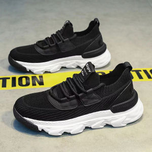 IELGY Flying Woven Running Shoes Autumn Breathable Lightweight Fashionable Comfortable Outdoor Casual Sports Mens Shoes