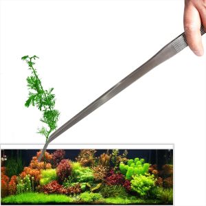 25/27cm Stainless Steel tweezers Water Grass Tweezers Aquarium Aquatic Plant Tweezers Fish Tank Tools For Cleaning