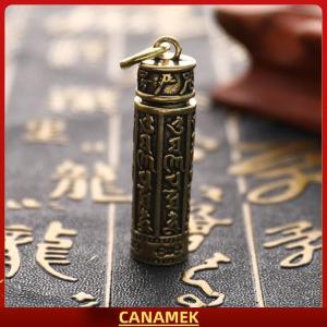 Miễn phí vận chuyển✨ Brass xi lanh Mặt dây chuyền Keychain treo đồ trang sức Pill Box Y container
