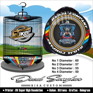Stiker Sangkar Murai Radja Company Vicking Arena