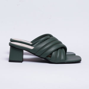 Heels Tali  Hitam Silang / Ukuran Kecil Besar 35 to 45 / Sandal Hak Tebal Tinggi 5cm Modis