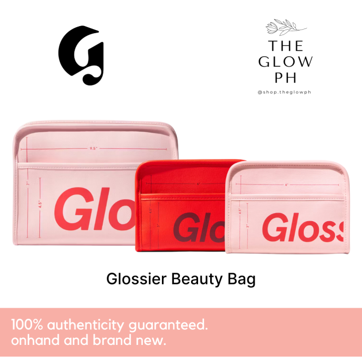 AUTHENTIC] Glossier Beauty Makeup Bag The Glow PH Red Mini