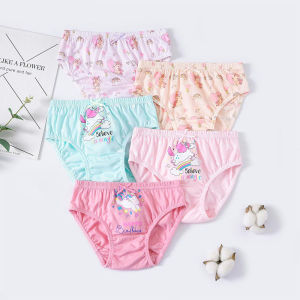 ZEEMIN 5Pcs/Set Assorted Styles Cute Cartoon Girls Underwear Panties Cotton Panty Girl Children Soft Underpants Breathable Girls Briefs