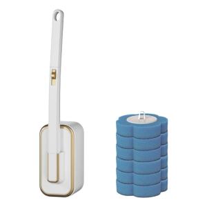 Treo tường bộ bàn chải bồn cầu bệt vệ sinh phòng tắm Bàn Chải Rửa với đầu bàn chải thay thế tay cầm dài bàn chải nhà vệ sinh