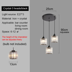 (COD)Pendant Light LED Crystal High Ceiling Tri Color Chandelier Modern Luxury Creative Stair High Rotating Long Pendant Lamp for Dining Bedroom Living Room Stair Long Drop