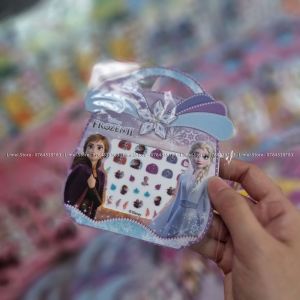 [𝓛𝓲𝓶𝓮𝓲.𝓢𝓽𝓸𝓻𝓮] Nail dán Sticker túi xách nơ móng tay Frozen Sofia Princess Toy Pooh Minnie cho trẻ em 001