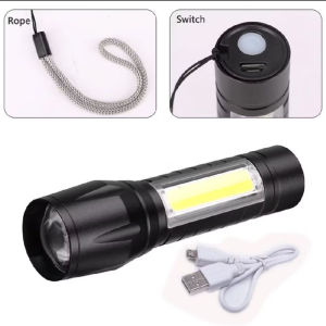 Senter LED Mini EDC Magnetic Flashlight Rechargeable IPX4 520C