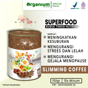 WAKABA Superfood Slimming Coffee  Bubuk Makanan Bernutrisi atasi gelaja menopause stress dan lelah - 150g