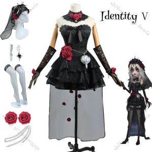 Game Identity V Psychologist Everlasting Night Ada Mesmer Costume Black high quality elegant dress accessory set Cosplay2026