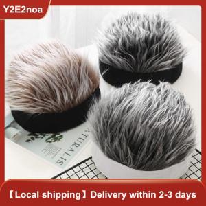 【Y2E2noa】 1pc Novelty Hip Hop Beanie Hat with Spiked Hair Funny Retro Short Melon