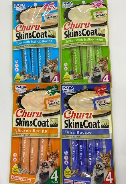 Inaba Churu Skin & Coat Cat Treats 1 x 4 tubes