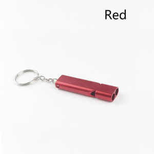 Survival Whistle Soccer Outdoor Portable Flat Aluminum Alloy Dual Frequency Emergency Whistle Tool