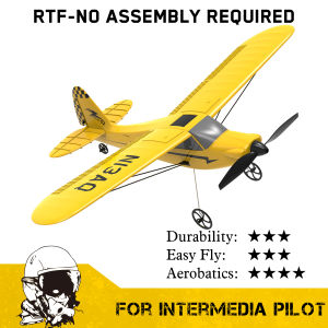 VOLANTEXRC Remote Control Plane Sport Cub 400 2.4GHz 3CH 3level Flight Control 400mm Wingspan Fixed Wing One Key U Turn Easy To Fly For Beginners Electric RC Aircraft 761-14 PNP RTF