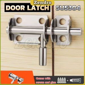 ZEO Stainless Steel Door Latch Solid Sliding Bolts Latch Hasp Home Hardware Gate Safety Door Lock