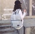 beg sekolah Fashion student school style solid color shoulders bag Korean version girl backpack large capacity. 