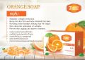 สบู่ลักกี้ เซเว่น Lucky 7 Soap  สบู่ส้ม (80g.) สูตรลับผลไม้รวม เพิ่มวิตามิน C&E หอมสดชื่น บำรุงผิวขาว ไร้สิว ฝ้า สบู่ก้อน. 