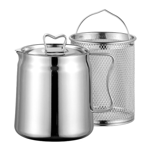 Grade Oil Strainer Pot With Removable Cover And Frying Basket Durable Kitchen Tool For Homes Restaurant