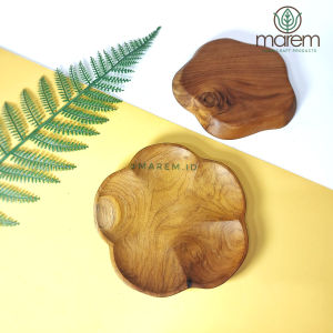 PIRING KAYU JATI | PIRING DESSERT | PIRING BUAH | PIRING SAJI KAYU