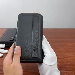 Genuine Leather Wallet Men Vintage Real Cow Leather Purse Large Capacity Male Cowhide Clutch Hand Bag2026