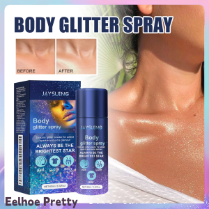 Jaysuing Glitter Spray – Party Atmosphere Brightening & Highlighting Spray Perfect for Night Club Rave Concert & Festivals Shimmer Sparkle for Body Hair & Face