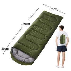 OUTDOORMORE Camping Sleeping Bag Envelope Folding Portable Travel Sleeping Bag Warm And Moistureproof