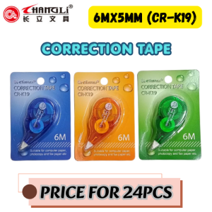 【1BOX=24PCS ! ! !】CHANGLI Correction Tape / Pita Pembetulan 5MMx30M/10M/6M (CR-919/K32/K19/K65)