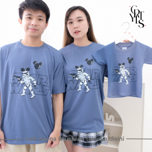 CAROTYLES S Kaos Couple Keluarga STORM TROOPERS Wanita Anak Lengan Pendek Katun