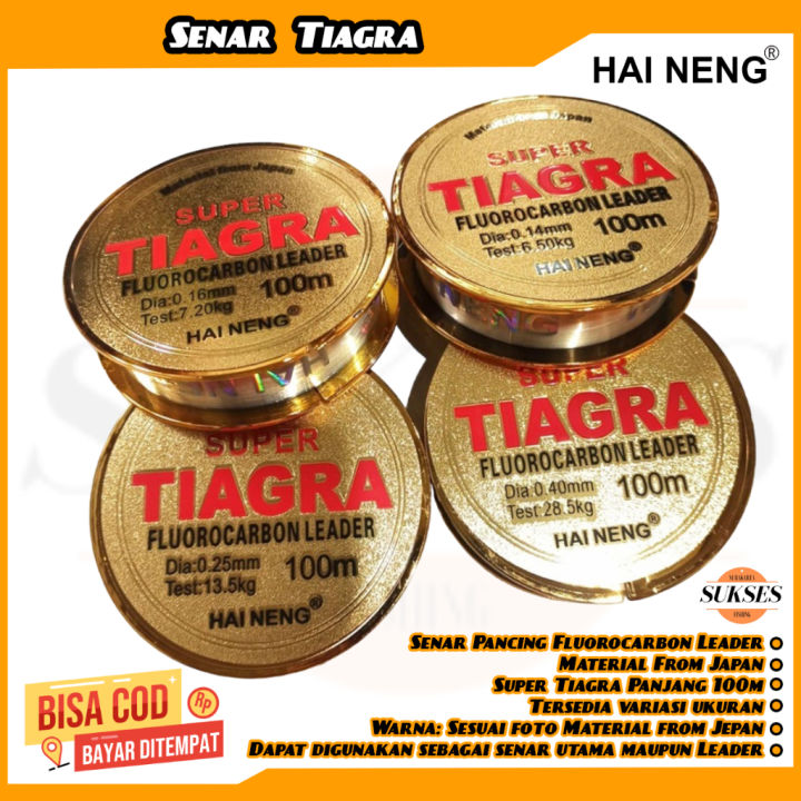 Senar TIAGRA 100m Fluorocarbon Leader Super Kuat | Lazada Indonesia