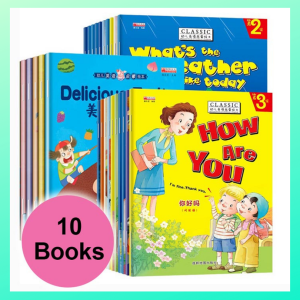 10 Books Set Children English Story Books Kids Early Learning Enlightenment Books Bedtime Story Book Pre School Learning (Scan QR to PLAY AUDIO WATCH VIDEO)