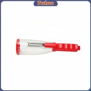 Talao Multifunctional Stainless Steel Peeler With Garbage Container Fruit Vegetable Peeler Kitchen Tool Red/Blue