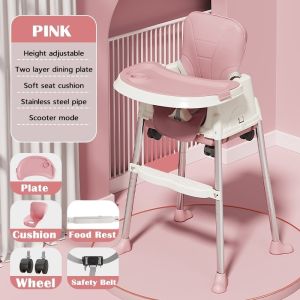 Upgraded 5 in 1 Baby Dining Chair With Safety Belt 3 in 1 Adjustable Baby High Chair High Kerusi Makan 宝宝椅子