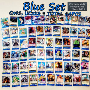 O14全哥海贼王 64Pcs Set Blue One Piece Card Game Kad tcg Collection OP01 OP02 OP03 OP04 OP05 OP06 OP07
