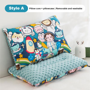 COZY Nest Mall Children Pillow  Bean Velvet Cotton Pillow Uratex Skin -friendly And Slow Bounce