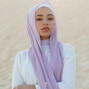 [SG Seller]Chiffon Hijab/Plain Bubble Thick Heavy Chiffon /High Quality Georgette Scarf Solid