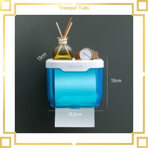 Tranquil Wall Mount Tissue Holder for Bathroom Storage Box Punch-Free Home Supplies Phone Rack Case Toilet Paper Holder Waterproof