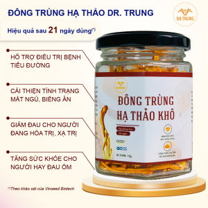 Đông trùng hạ thảo Dr. Trung chính hãng sấy thăng hoa hộp 10g – tăng cường sức khỏe hỗ trợ miễn dịch