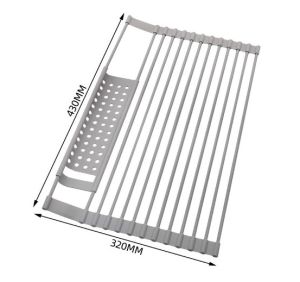 Foldable Silicone Sink Rack – Over-Sink Dish Drip Tray & Water Filter Organizer