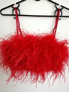 เกาะอก เสื้อเกาะอกขนเฟอร์ผสม ขนเฉพาะด้านหน้า เกาะอก เสื้อผ้าผู้หญิง ตัดเย็บในไทย(สินค้าพรี) hipaholic