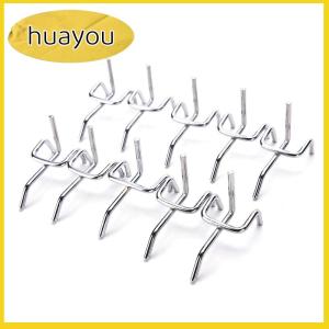 huayou 10pc Metal Peg Board Pegboard Hooks Garage Work Shop Storage Display Steel