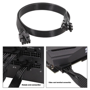 8PIN to 8PIN (6+2) Male Power Connector Adapter forCorsair Modular PSUs 8Pin to GPU 6=2Pin Graphics Extension Line