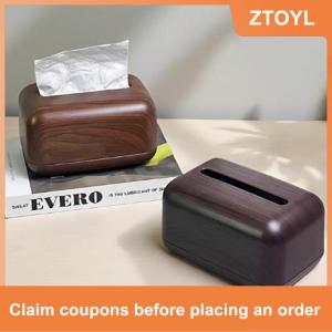 【ZTOYL】 Mới Trung Quốc-Phong cách đơn giản óc chó màu mô hộp hộ gia đình rắn GỖ PHÒNG KHÁCH lưu trữ carton bằng gỗ mô hộp lưu trữ