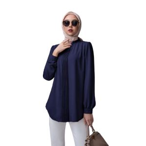 Atasan Kemeja Wanita Kekinian Modern Elegan  Blouse Lengan panjang Outfit Remaja Dewasa Ootd Terbaru