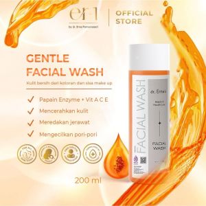 er-1 by dr. Erna Papain Enzyme Facial Wash and Cleanser 200ml – Bright and Acne Face Skincare - Sabun Cuci Muka Pepaya Papaya Pencerah Jerawat