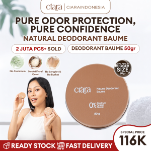 Ciara Natural Deodorant Penghilang Bau Badan dan Ketiak Natural Anti Odor 50 Gram