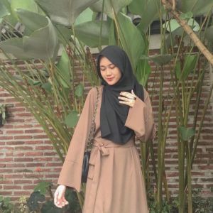 Abaya wanita muslim  simpel elegan/Abaya turky basic polos/Abaya terbaru kekinian