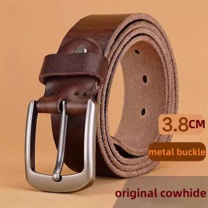 Cowhide Leather [Msia Stock] Mens Leather Pin Buckle Belt Perfect Gift For Love One (with Box) Suitable Jeans Casual Wear Belt Long Lasting Tali Pinggang Lelaki Kulit Lembu
