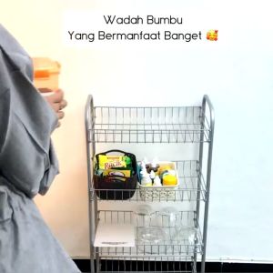 Toples Plastik Serbaguna Storage Box Kotak Penyimpanan/Kotak Dengan Label Bumbu